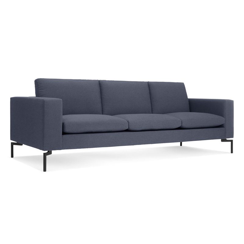 New Standard Sofa, 32" H x 92" W x 35" D, Maharam Meld in Panda Polyester Blend, Black