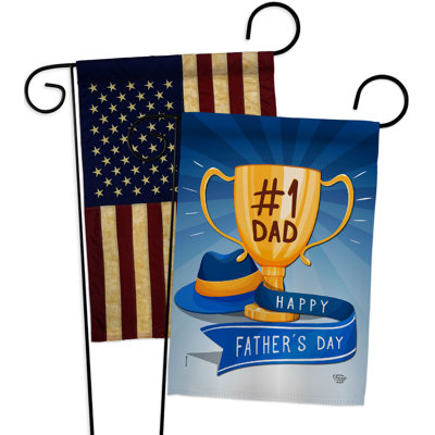 Double Sided 18.5'' H x 13'' W Polyester Father's Day Garden Flag