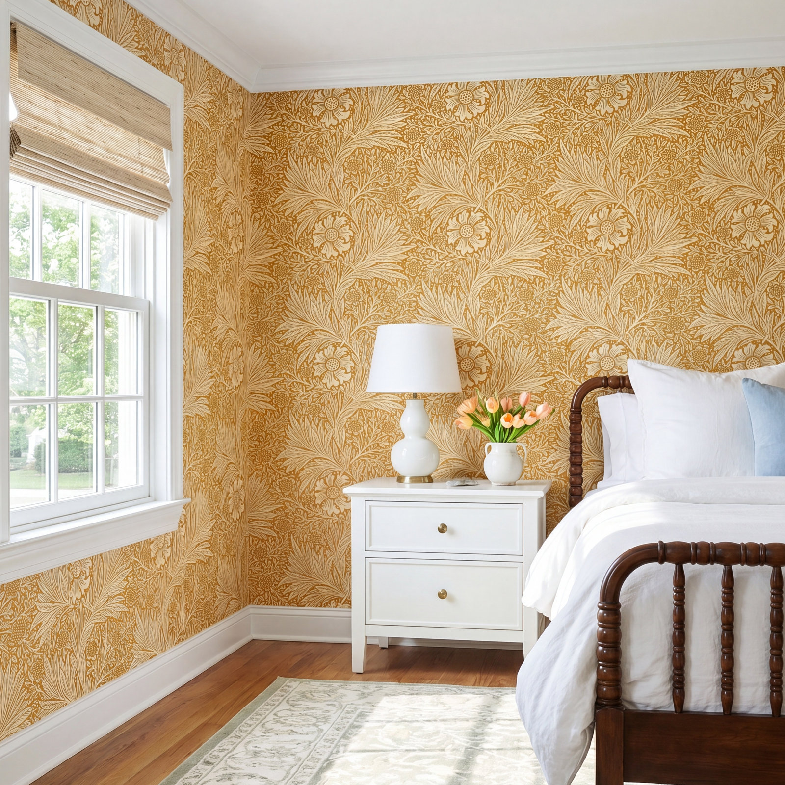 Morris & Co. Ben Pentreath Wallpaper Roll, Orange