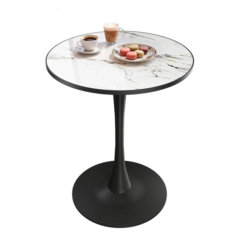 Round Marble Top Metal Base Dining Table