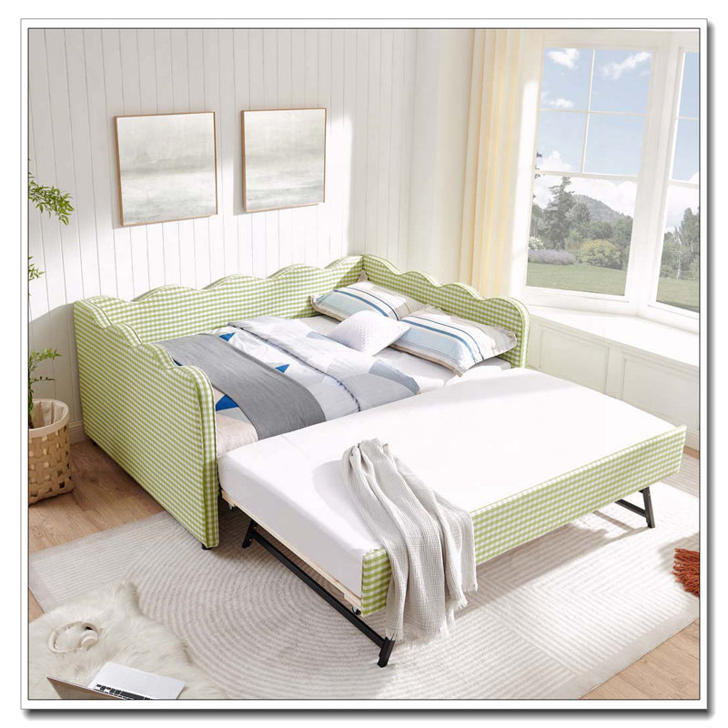 Lit de jour double, Lit gigogne simple, Vert