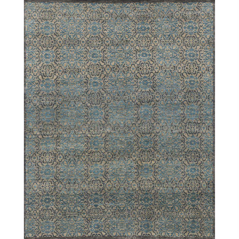 Hannah Hand Knotted Wool Floral Area Rug, Runner 2'6" x 20'
