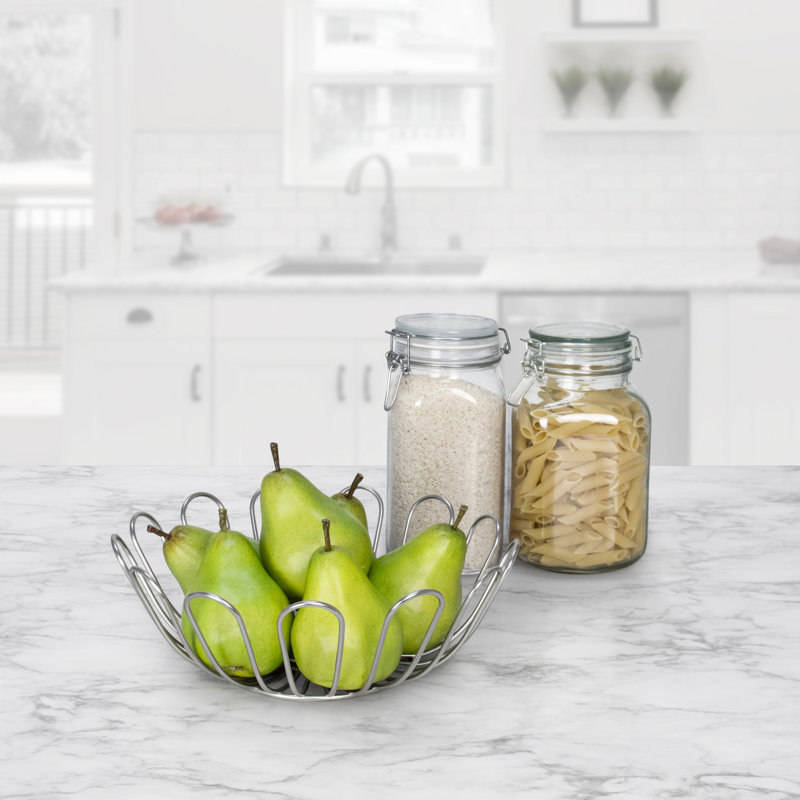 Rebrilliant Metal Fruit Basket, Satin Nickel