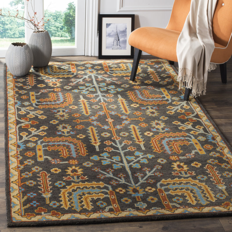 Boyd Hand Tufted Wool Southwestern Rug, Rectangle 5' x 8'