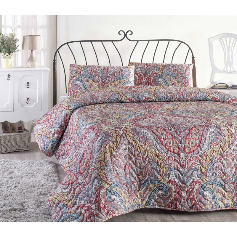 Ines Cotton No Pattern Quilted Bedspread, 250 x 200 cm Quilted Bedspread