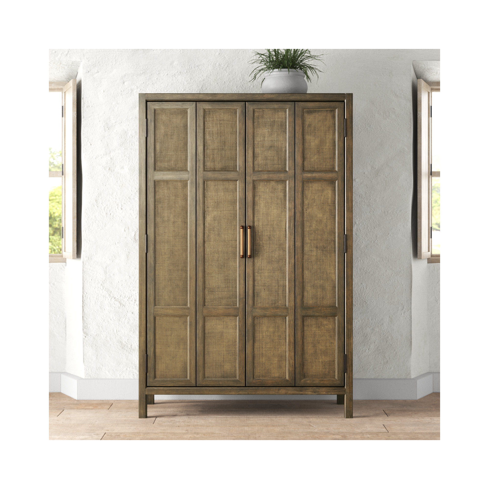 Surfrider 50.75'' Bar Cabinet, Brown