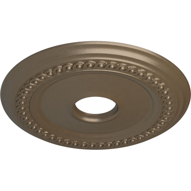 Médaillon de plafond classique H 18 5/8 po x l 18 5/8 po x P 1 1/8 po, Argent chaleureux