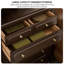 Modern Simple Retro Wooden Six Drawer Accent Chest