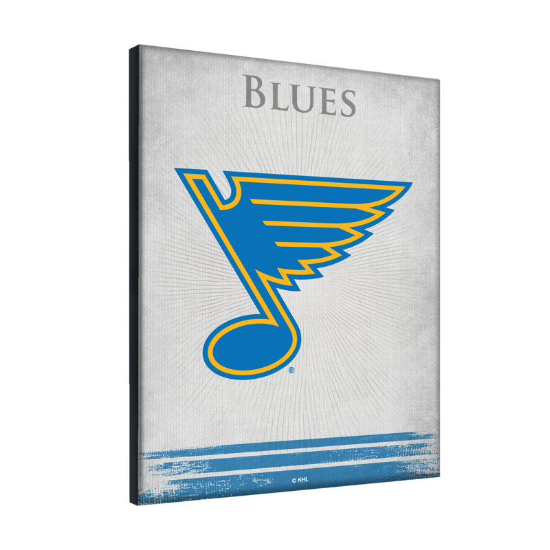 « NHL », impression sur toile, Blues de St Louis, H 15 cm x l 20 cm