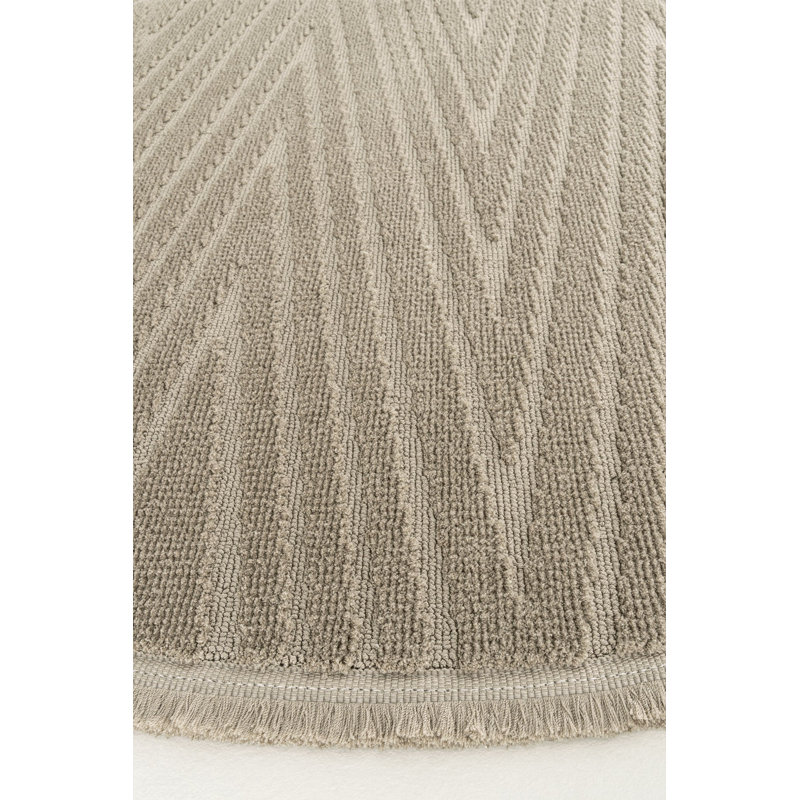 Round Ritvika Machine Made Indoor / Outdoor Area Rug, Round 100cm