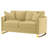 Camel Upholstered Loveseat