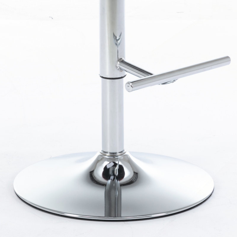 Set of 2 Ergonomic Bar Stool with Adjustable Height and Swivel for Stability, Gray