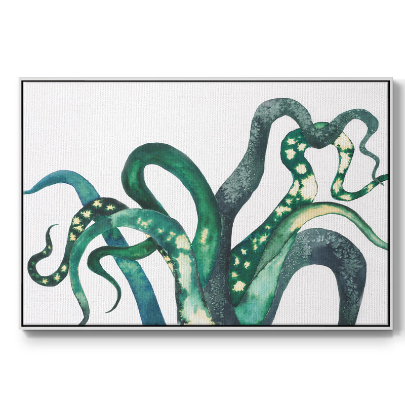 Octo Legs - Reproduction de photo sur toile, Cadre blanc, H 25 po x l 17 po x P 2 po