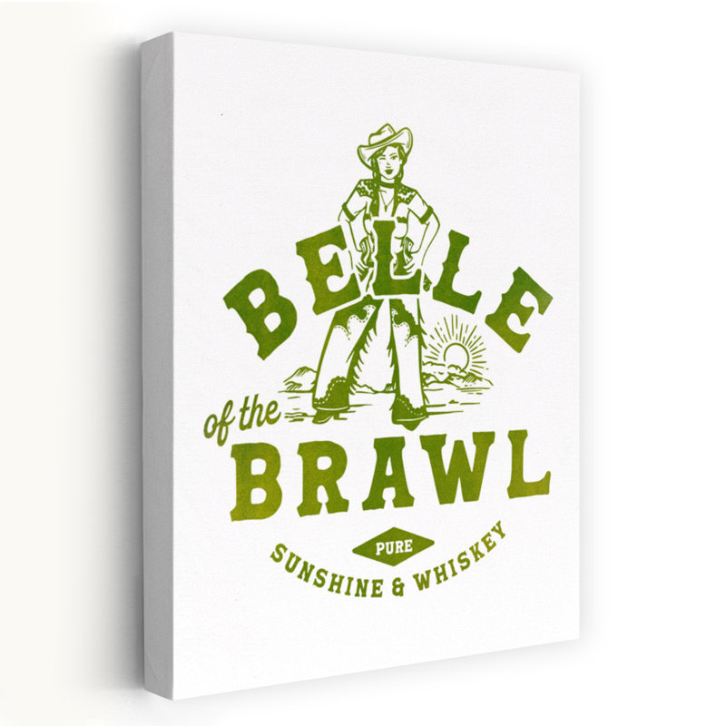Belle Of The Brawl Cowgirl Wall Art Abstract Contemporary Landscape Nature Wall Art Print, 60.96cm H x 40.64cm W