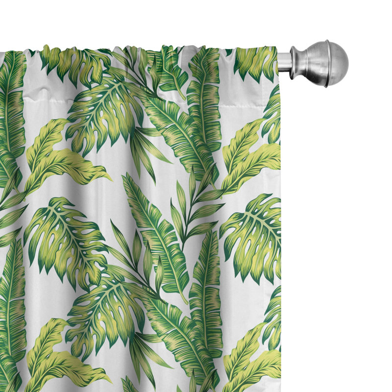 Jungle Semi-Sheer Rod Pocket Curtain Panels, 28" x 95"