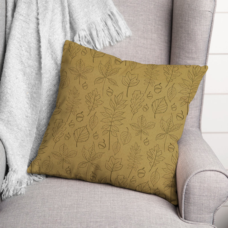 No Decorative Addition Throw Pillow, Yellow