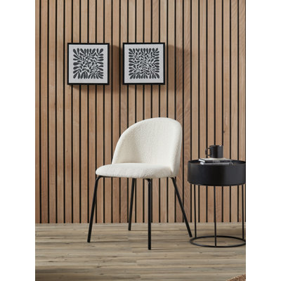 Turi 43cm H Polyester Upholstered Metal Upholstered Back Accent