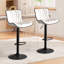 Tabourets de bar pivotants réglables en hauteur en similicuir avec structure en métal-1353815500