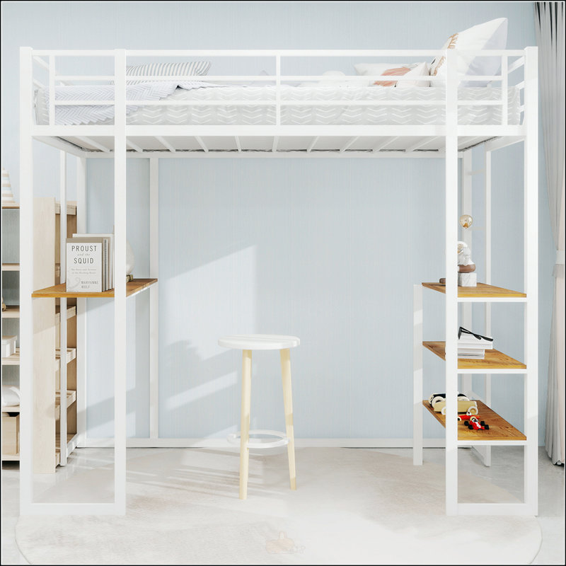 Iron Frame Bed With Bed And Table