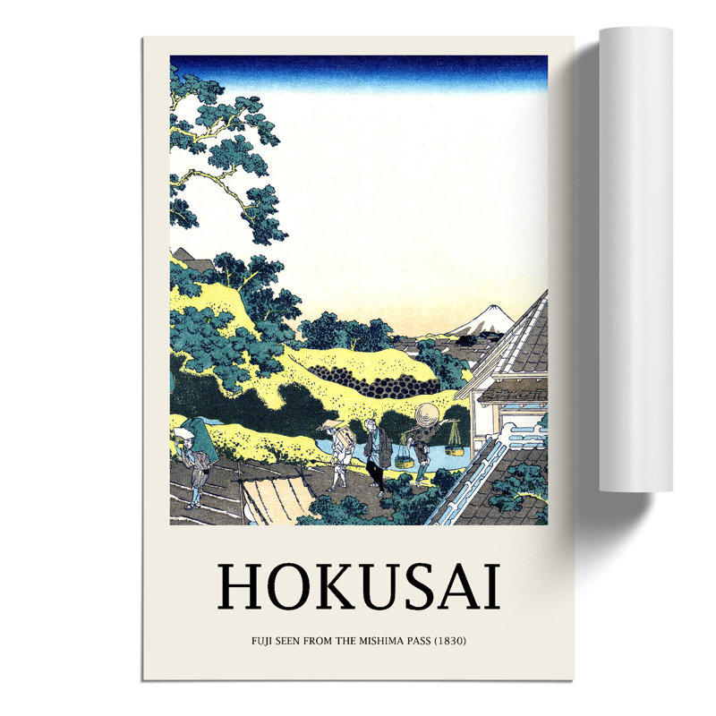 Mishima Pass by Katsushika Hokusai - No Frame Print, 30cm H x 21cm W x 0.1cm D