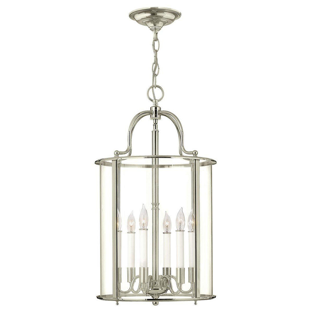 Streeter 6 - Light Polished Nickel Drum Pendant