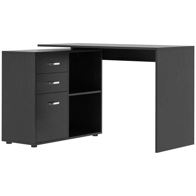 L-Shaped Computer Desk, Black
