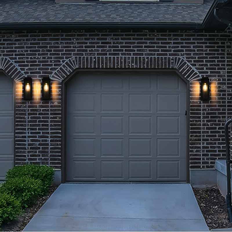 Lohmann Outdoor Wall Sconce in Black, 15" H x 5.5" W x 6" D