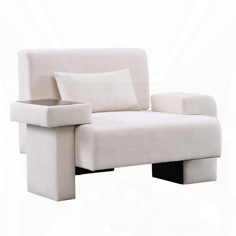 Fauteuil surdimensionné de 48 po de largeur, Beige