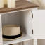 Console blanche avec solution de rangement, utilisation polyvalente - pieds en pin, vestibule captivant