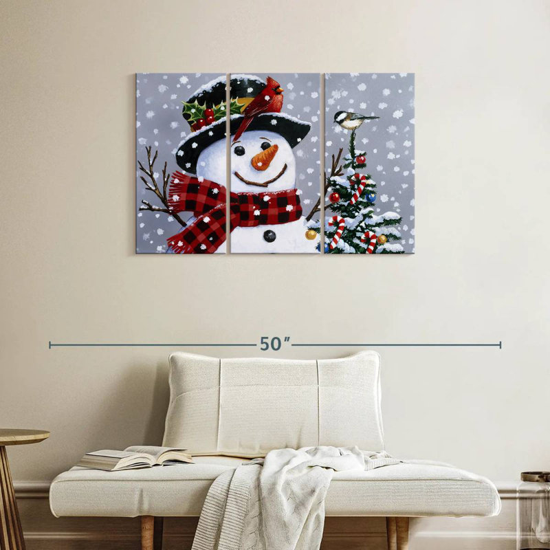 Lelend Happy Snowman, 24" H x 38" W