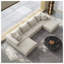 Canapé modulaire surdimensionné en chenille surdimensionné - Canapé en forme de L moderne avec assise très large et aucun assemblage requis-663000005