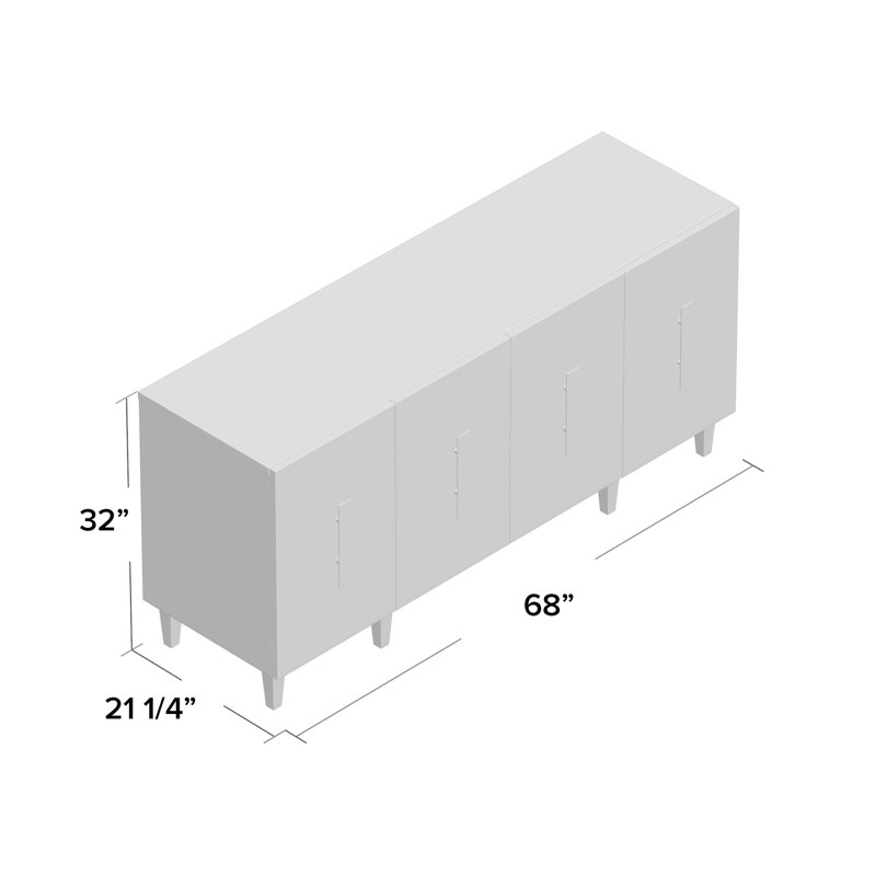 Melange 68'' W Credenza