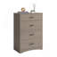 Commode 4 tiroirs, finition brune