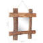 Log Mirror Natural 50x50 cm Recycled Teak Wood