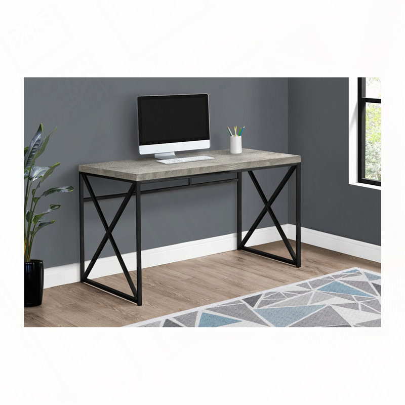 Home Office Computer Desk, Gray/Black