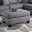 Canapé modulaire réversible en polyfibre avec repose-pieds