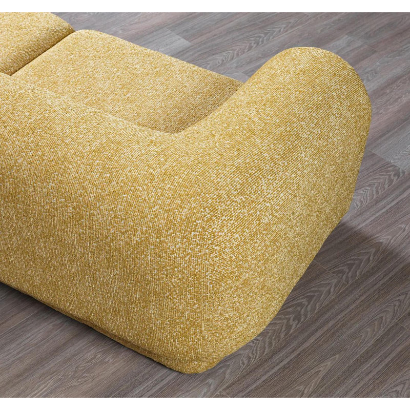 Canapé modulaire 3 pièces Prent, Tissu jaune