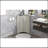Oak Triangle Bathroom Storage Cabinet With Adjustable Shelves, Freestanding Floor Cabinet For Home Kitchen