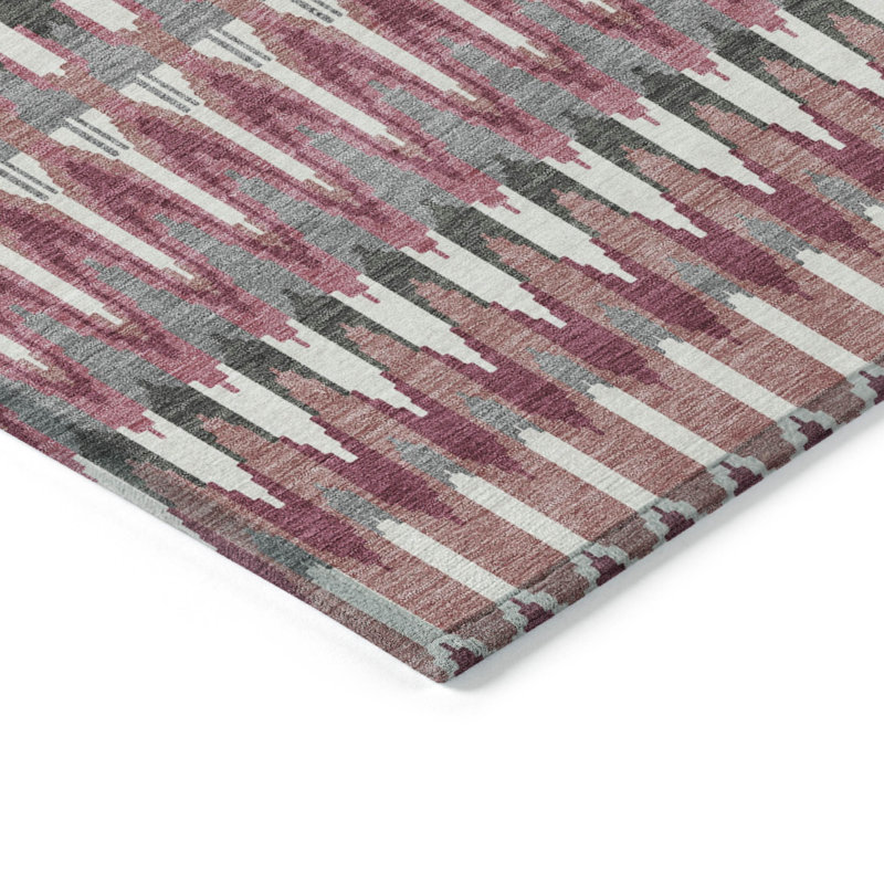 Malek Washable Abstract Indoor / Outdoor Rug, Rectangle 1'8" x 2'6"