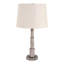 Lampe de table moderne en marbre pour l'éclairage du salon - Petite lampe d'appoint avec pied en colonne pour la chambre à coucher - 71 cm, ivoire et beige