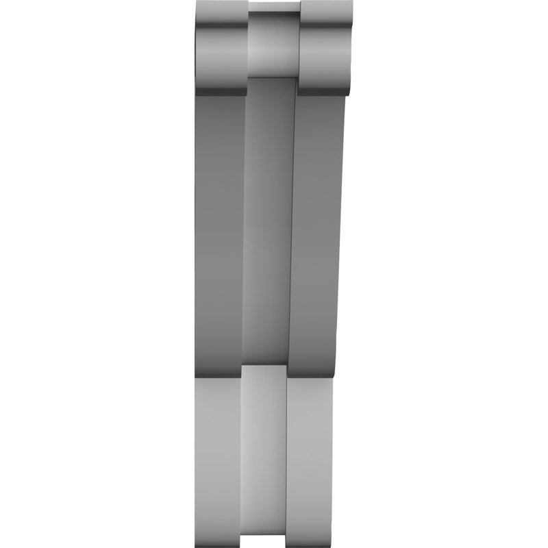 Corbeau en PVC de qualité architecturale Carrillo l 1 7/8 po x P 4 1/2 po x H 7 po, H 7 po x l 4,5 po x P 1,875 po