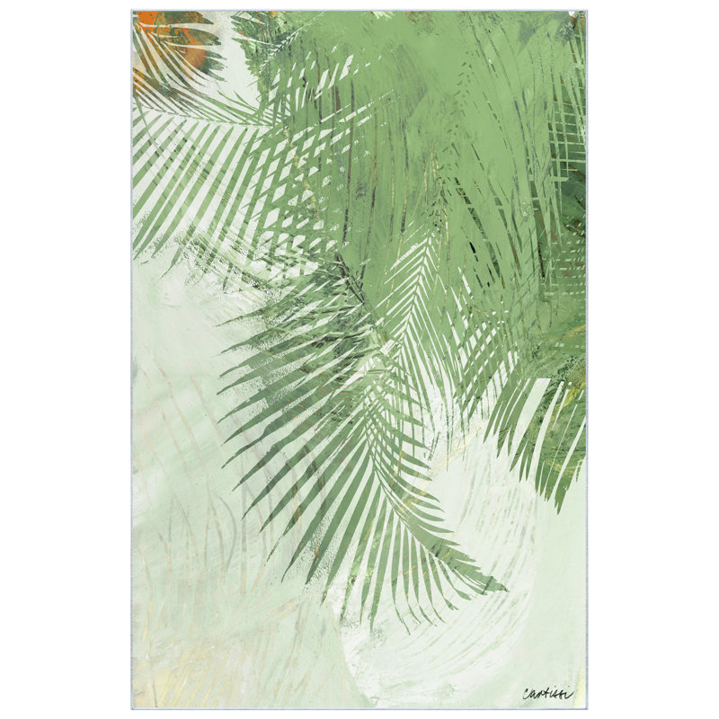 Deco Organic Bouquet I Washable Leaf Area Rug, Power-loomed, Softness with Non-Slipping Backing