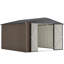 Remise de rangement en métal 10 pi x 10 pi, brun, verrouillable, ventilée pour outils et équipement de jardin-125340179-125340178