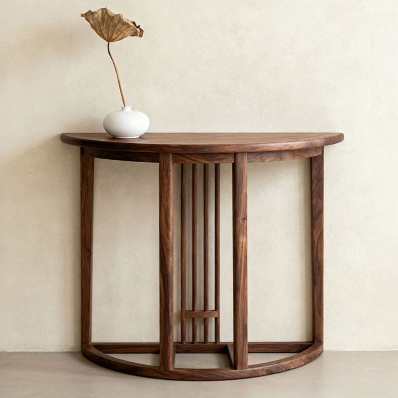 Nouvelle table d'entrée en bois massif de style chinois, H 35,4 po x l 39,3 po x P 13,7 po