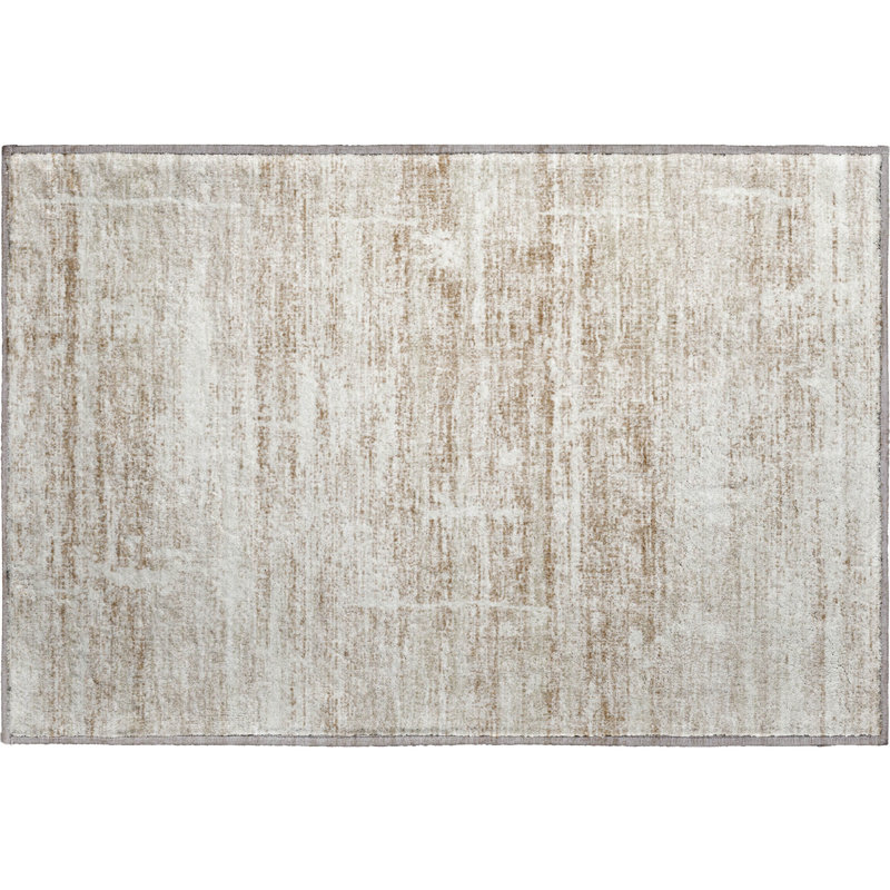 Premium Machine Washable Gerardo Beige Rug, Rectangle 1'8" x 2'6"
