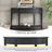 Modern 51.2" Half Moon Console Table, Mid-Century Wood Entryway Table-581235048