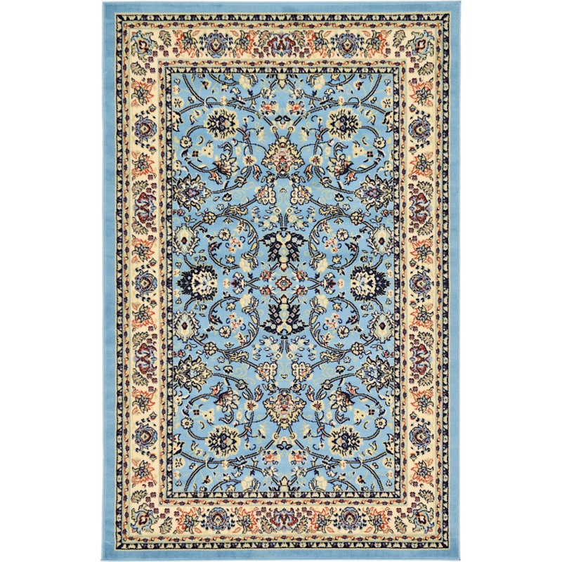 Zayandeh Blue Area Rug, Rectangle 2'2" x 3'