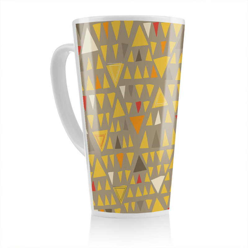 Geometric Triangles Latte Mug