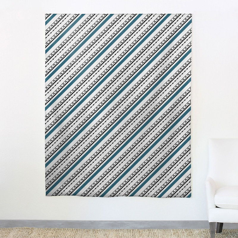 Tissu Ndop, Bleu/blanc
