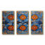 Floral bohème bleu et orange mosaïque 3 - Boho mosaïque murale-292239085-292239082
